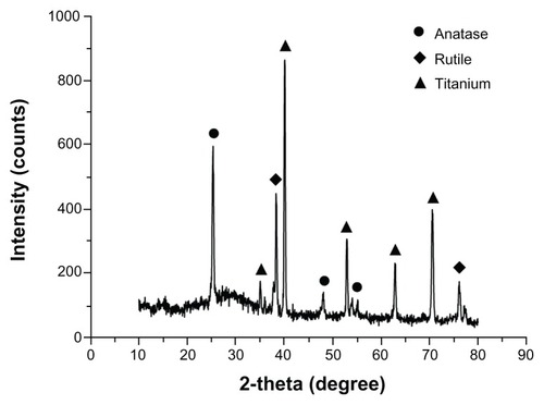 Figure 8 X-ray diffraction spectra of the surface phase composition of the microarc oxidation coatings.