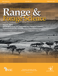 Cover image for African Journal of Range & Forage Science, Volume 40, Issue 1, 2023