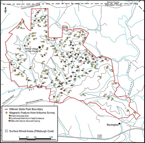 Figure 3. Airborne magnetic survey results for Hillman State Park.