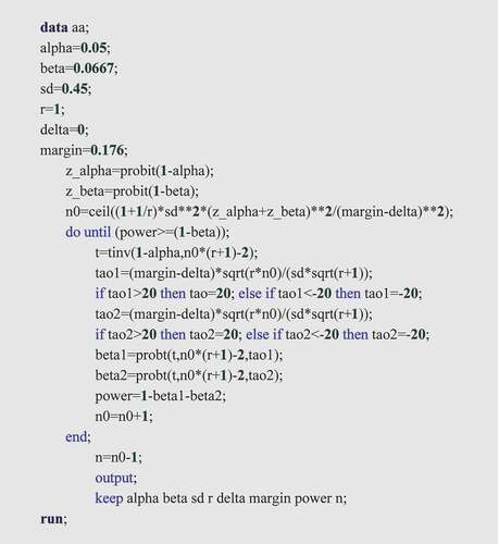 Figure 1. Calculation program.