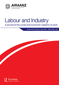 Cover image for Labour and Industry, Volume 33, Issue 2, 2023