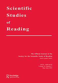 Cover image for Scientific Studies of Reading, Volume 23, Issue 3, 2019
