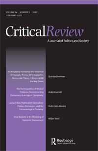 Cover image for Critical Review, Volume 34, Issue 2, 2022