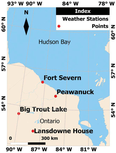 FIGURE 1. The study area—the Hudson Bay Lowlands of northern Ontario, Canada.