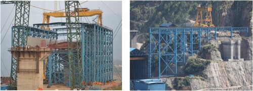Fig. 10: Launching Platform at S80 and at S10 Location. Photos by Chenab Bridge Project Undertaking (U/o AFCONS Infrastructure Limited)