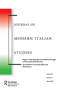 Cover image for Journal of Modern Italian Studies, Volume 24, Issue 2, 2019