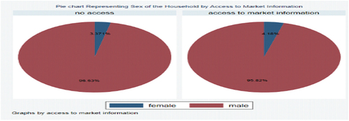 Figure 7. Sex of the household heads with access to market information.Source: Own sketch 2021.