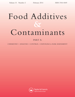 Cover image for Food Additives & Contaminants: Part A, Volume 31, Issue 2, 2014