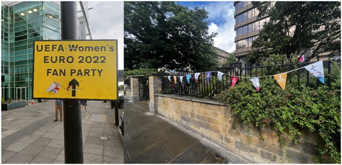 Figure 1. Signs and decorations marking UEFA Women’s EURO 2022.