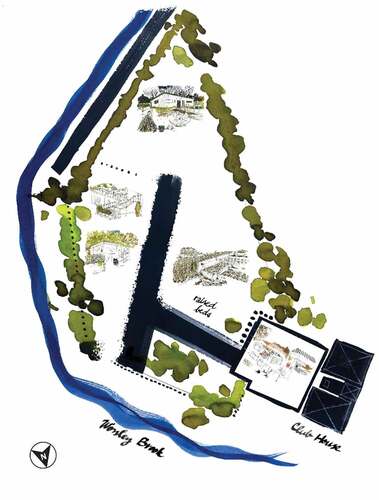 Figure 9. Illustration of the site map showing the location of the proposed areas of the scheme. (Source: Adelina Court, 2019).