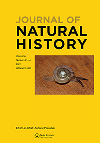 Cover image for Journal of Natural History, Volume 56, Issue 41-44, 2022