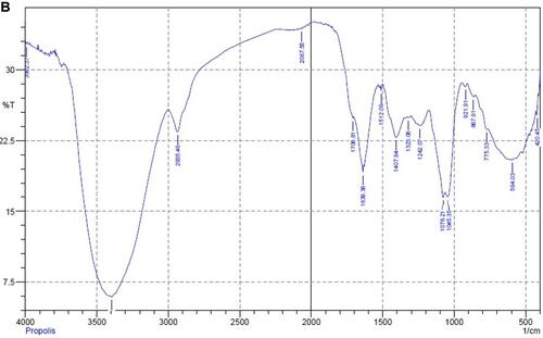 Figure 4 Spectrum image of propolis extract.