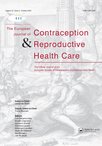 Cover image for The European Journal of Contraception & Reproductive Health Care, Volume 25, Issue 5, 2020