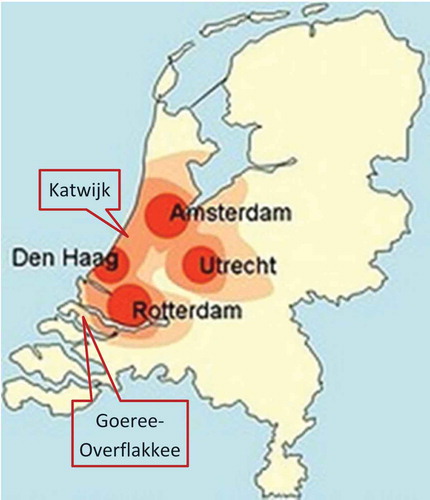 Figure 1. The studied municipalities in the Netherlands.