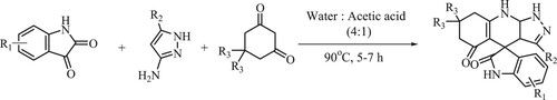 Scheme 41. Water and acetic acid green solvent-based synthetic method for quinolines synthesis.