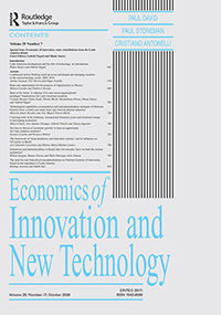 Cover image for Economics of Innovation and New Technology, Volume 29, Issue 7, 2020