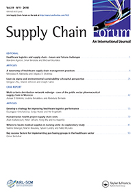 Cover image for Supply Chain Forum: An International Journal, Volume 19, Issue 1, 2018