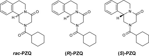 Figure 1 rac-PZQ and its enantiomers.