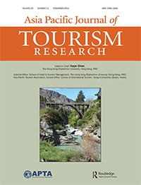 Cover image for Asia Pacific Journal of Tourism Research, Volume 20, Issue 11, 2015