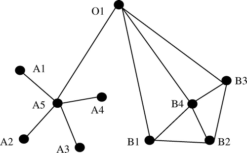 Figure 1. A firm’s structural hole position generated by the directors’ social networks.