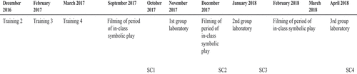 Figure 2. Timeline of activities in the program.