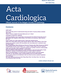 Cover image for Acta Cardiologica, Volume 74, Issue 5, 2019