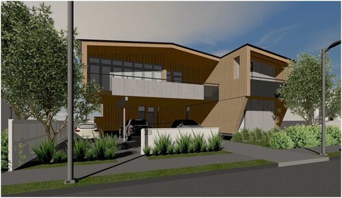 Figure 3. Author’s prototype design for a fourplex Manor House as Complying Development under the NSW Low Rise Housing Diversity Code.