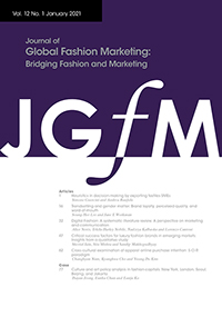 Cover image for Journal of Global Fashion Marketing, Volume 12, Issue 1, 2021