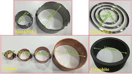 Figure 2. Photographs of the electrodes tested in this study.