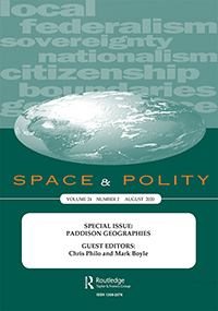 Cover image for Space and Polity, Volume 24, Issue 2, 2020