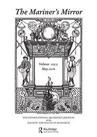 Cover image for The Mariner's Mirror, Volume 102, Issue 2, 2016