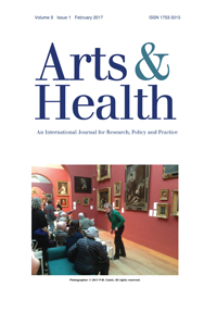 Cover image for Arts & Health, Volume 9, Issue 1, 2017