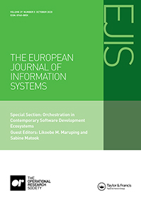 Cover image for European Journal of Information Systems, Volume 29, Issue 5, 2020