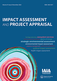 Cover image for Impact Assessment and Project Appraisal, Volume 41, Issue 6, 2023