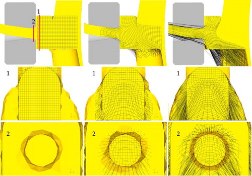 3 DEFORM flow net evolution during Conform extrusion of commercially pure titanium