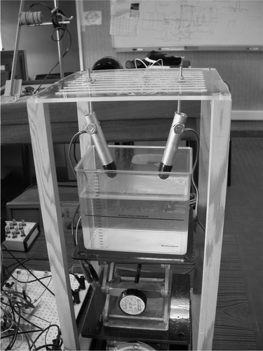 Figure 18. Experimental set-up for ultrasound velocity measurement in NDC application.