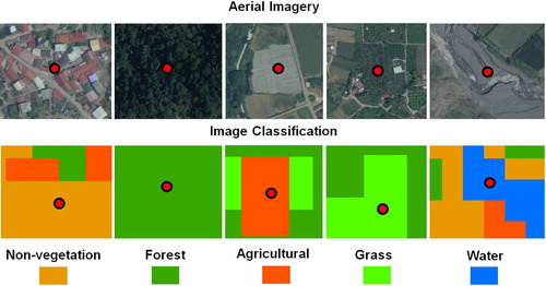 Figure 4. Comparison of land cover types obtained using satellite-image-based classification with aerial photographs. Source: Author