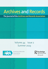 Cover image for Archives and Records, Volume 44, Issue 2, 2023