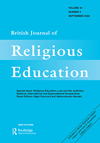 Cover image for British Journal of Religious Education, Volume 44, Issue 4, 2022