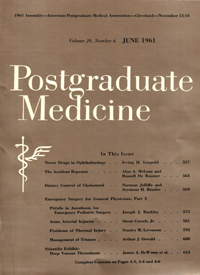 Cover image for Postgraduate Medicine, Volume 29, Issue 6, 1961