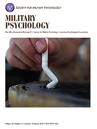 Cover image for Military Psychology, Volume 30, Issue 1, 2018