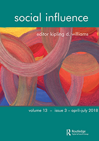 Cover image for Social Influence, Volume 13, Issue 3, 2018