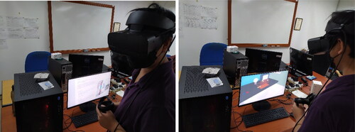 Figure 5. A student experiencing the VR activities.