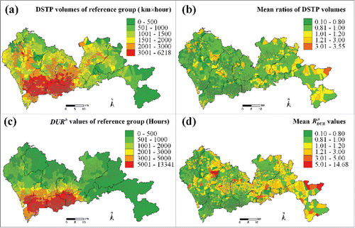 Figure 11. Human mobility impacts on accessibility in terms of measure. DSTP = daily space–time prism.