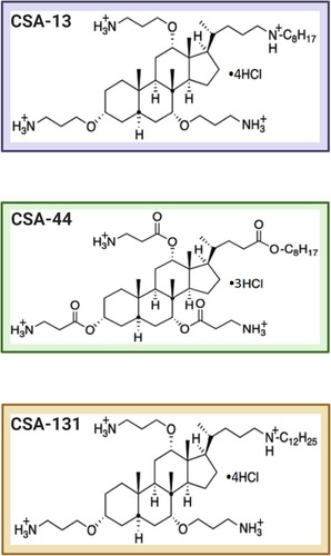 Figure 1 The chemical structures of tested CSAs.