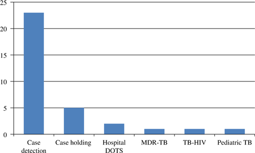 Fig. 1 Topics covered by OR projects completed by participants of the intensive courses (N=33).