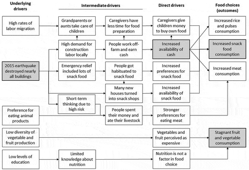 Figure 1. Systematized overview of the identified drivers of food choice