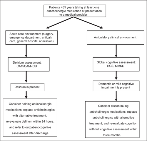 Figure 2 Proposed algorithm for the clinical approach to older adults prescribed anticholinergic medications.