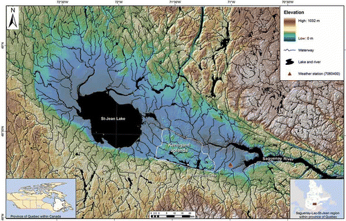 Fig. 1 Study location: crystalline rock aquifer of the Kenogami Uplands located in the Saguenay-Lac-St-Jean region in the province of Quebec, Canada.
