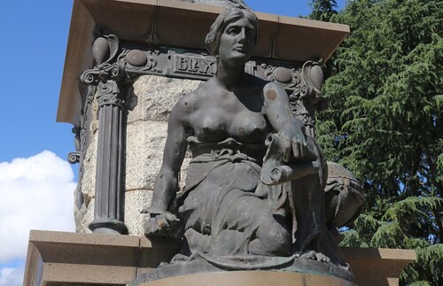 Figure 3. Female figure, northeast side of George Evans monument. Photo courtesy of David Ambery.